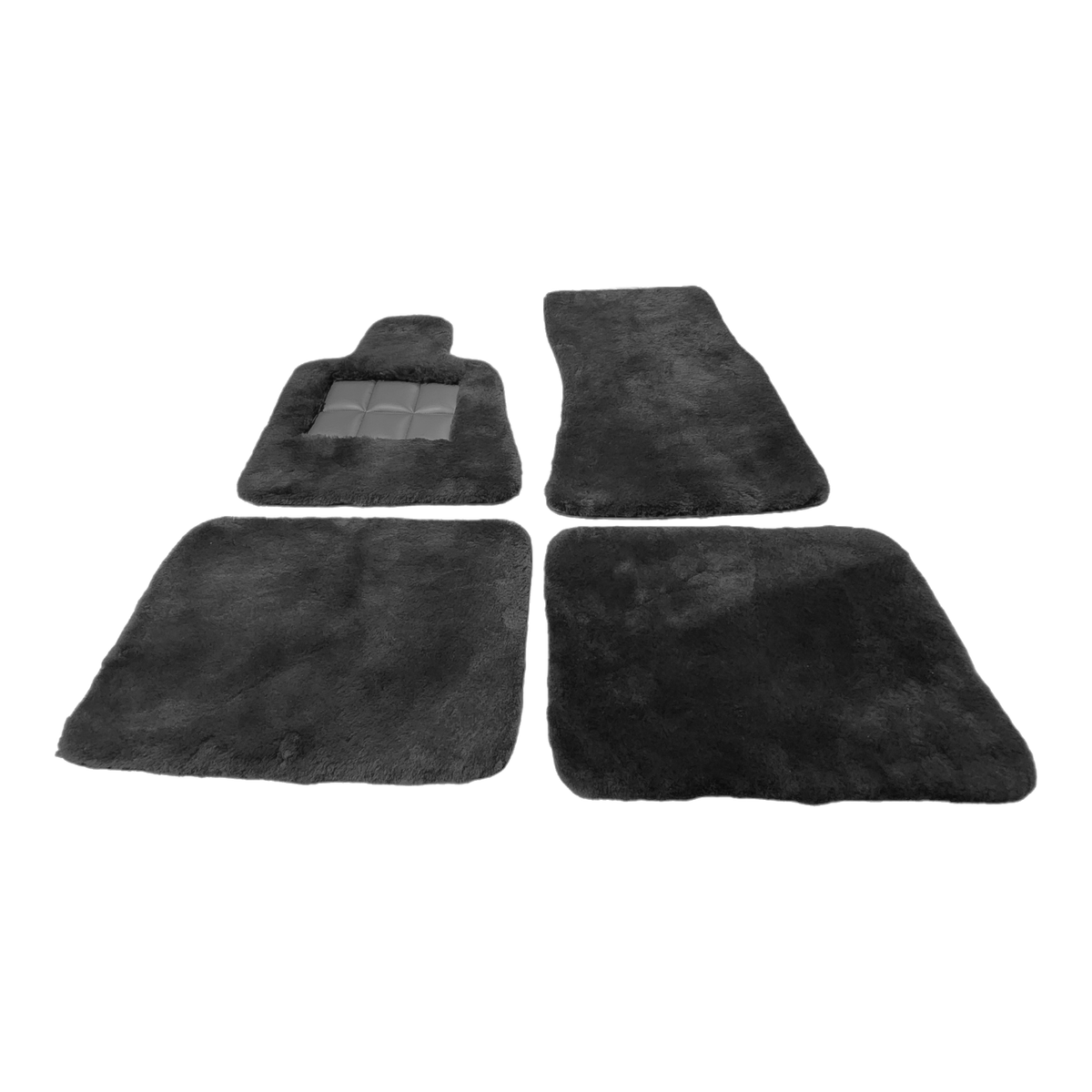 Genuine Charcoal Sheepskin 1 Inch Floor Mats for Rolls Royce Cullinan ...