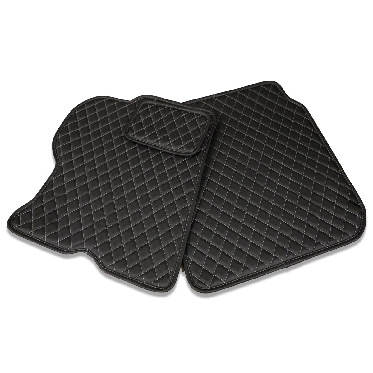 Mogul Mats Full Diamond Design Eco Leather Floor Mats for Ferrari