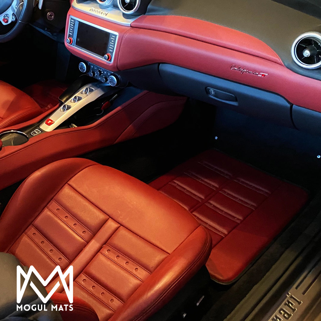 Black Floor Mats for Ferrari Portofino 2018-2023 With Leather 